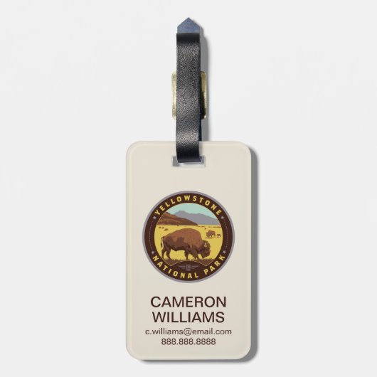 Yellowstone National Park ラゲッジタグ (裏面縦)