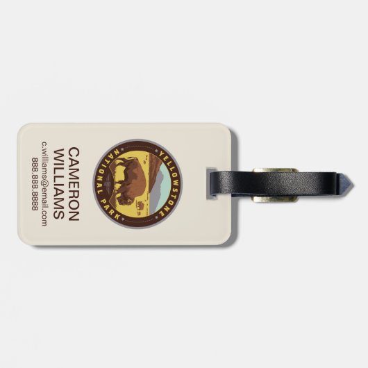 Yellowstone National Park ラゲッジタグ (裏面横)