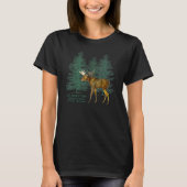 Yellowstone National Park 150 Years Moose Trees So Tシャツ (正面)