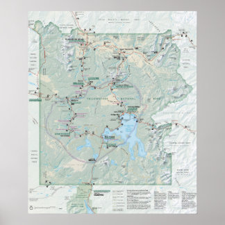 Yellowstone National Park 2026 map ポスター
