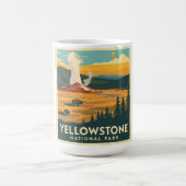 Yellowstone National Park Adventure Design コーヒーマグカップ (中央)