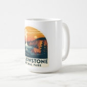 Yellowstone National Park Adventure Design コーヒーマグカップ (正面右)