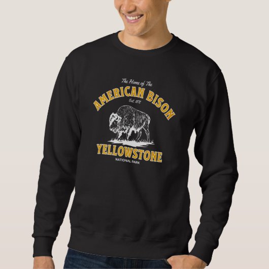 Yellowstone National Park  American Bison  Wildlig スウェットシャツ (正面)