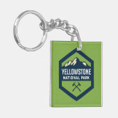 Yellowstone National Park Badge Logo キーホルダー (正面左)