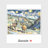 Yellowstone National Park Bighorn Sheep Van Gogh シール (シート)