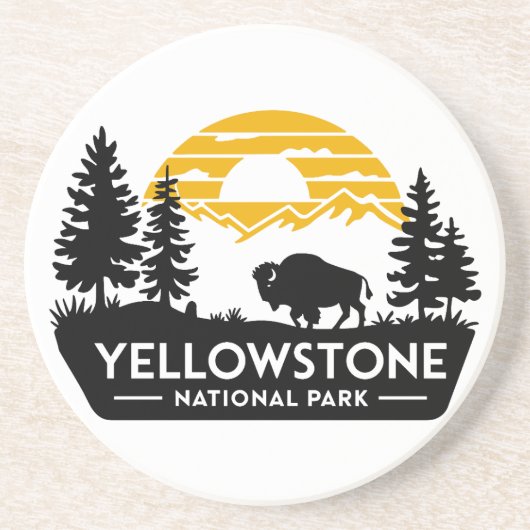 Yellowstone National Park Bison Coaster コースター (正面)