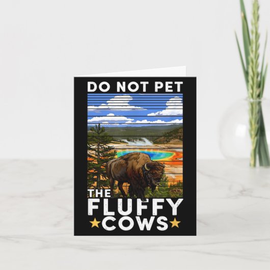 Yellowstone National Park Bison Do Not Pet The Flu カード (正面)