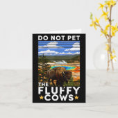 Yellowstone National Park Bison Do Not Pet The Flu カード (黄色い花)