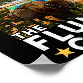 Yellowstone National Park Bison Do Not Pet The Flu ポスター (角)