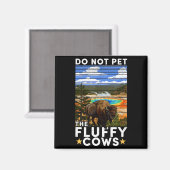 Yellowstone National Park Bison Do Not Pet The Flu マグネット (正面/裏面)