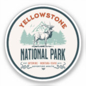 Yellowstone National Park Cute Landscape シール (正面)