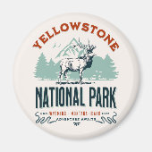 Yellowstone National Park Cute Landscape マグネット (正面)