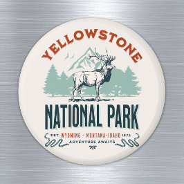 Yellowstone National Park Cute Landscape マグネット