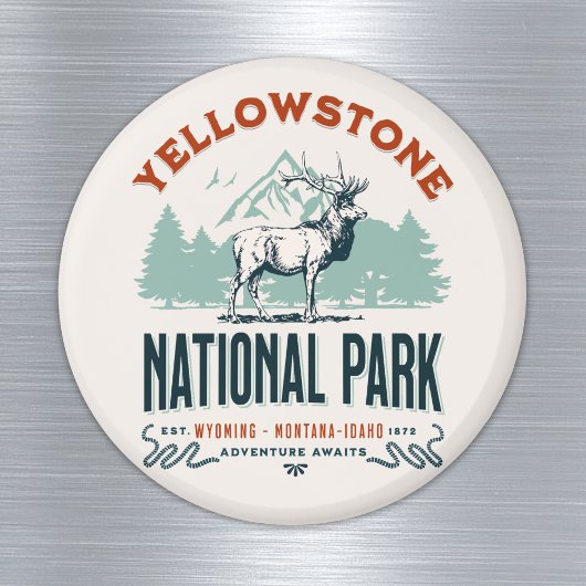 Yellowstone National Park Cute Landscape マグネット