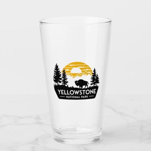 Yellowstone National park Drinking Glass Tumbler タンブラーグラス (正面)
