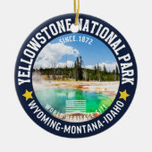 Yellowstone National Park Forest Landscape セラミックオーナメント (正面)