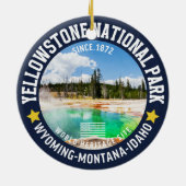 Yellowstone National Park Forest Landscape セラミックオーナメント (裏面)
