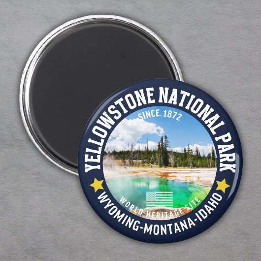Yellowstone National Park Forest Landscape マグネット