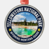 Yellowstone National Park Forest Landscape メタルオーナメント (正面)