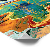 Yellowstone National Park Grand Prismatic Van Gogh ポスター (角)