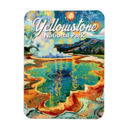 Yellowstone National Park Grand Prismatic Van Gogh マグネット
