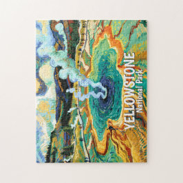 Yellowstone National Park Hot Spring Van Gogh Art ジグソーパズル