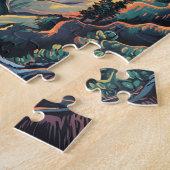 Yellowstone National Park Lower Falls Vibrant ジグソーパズル (側面)