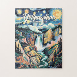 Yellowstone National Park Lower Falls Vibrant ジグソーパズル