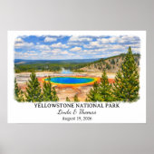 Yellowstone National Park Montana Poster, Custom ポスター (正面)
