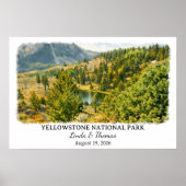 Yellowstone National Park Montana Poster, Custom ポスター (正面)