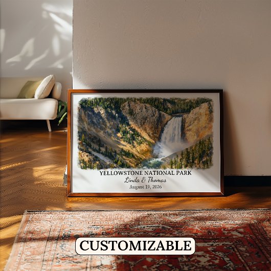 Yellowstone National Park Montana Poster, Custom ポスター