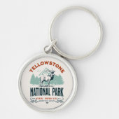 Yellowstone National Park Mountain Landscape キーホルダー (正面)