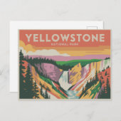 Yellowstone National Park Postcard Retro ポストカード (正面/裏面)