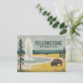 Yellowstone National Park Postcard Vintage ポストカード (スタンド正面)