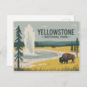 Yellowstone National Park Postcard Vintage ポストカード (正面/裏面)