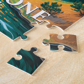 Yellowstone National Park River Colorful Bird Art ジグソーパズル (側面)