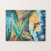 Yellowstone National Park River Colorful Bird Art ジグソーパズル (横)