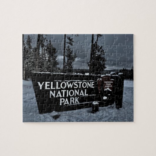 Yellowstone National Park Sign ジグソーパズル (横)
