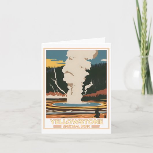 Yellowstone National Park Sticker  カード (正面)