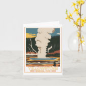 Yellowstone National Park Sticker  カード (黄色い花)