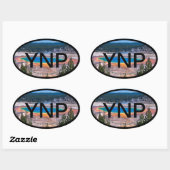 Yellowstone National Park Sticker 楕円形シール (シート)