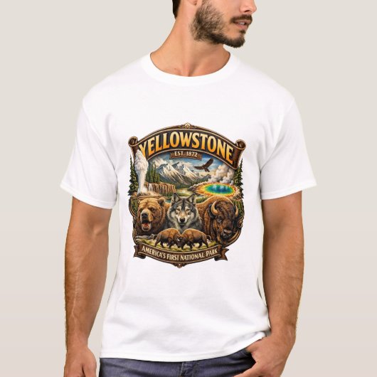 YELLOWSTONE NATIONAL PARK Tシャツ (正面)