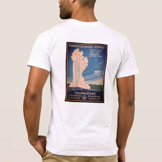 Yellowstone National Park Tシャツ (裏面)
