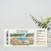 Yellowstone National Park Trip Boarding Pass 招待状 (スタンド正面)