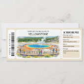 Yellowstone National Park Trip Boarding Pass 招待状 (正面)