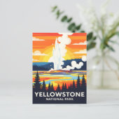 Yellowstone National Park – Vibrant Geyser ポストカード (スタンド正面)