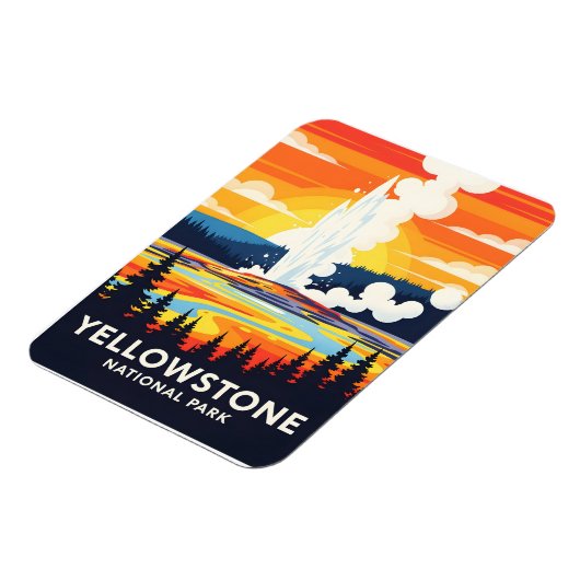 Yellowstone National Park – Vibrant Geyser マグネット (左側)