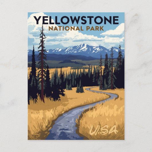 Yellowstone National Park Vintage ポストカード (正面)