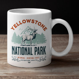Yellowstone National Park Vintage Landscape コーヒーマグカップ