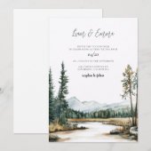 Yellowstone National Park Wedding 招待状 (正面/裏面)